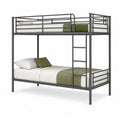 Etagenbett 90 x 200 cm aus pulverbeschichtetem Stahl rechteckig Anthrazit 207 x 97 x 170 cm