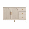 Sideboard mit 2 Türen und 3 Schubladen 120 x 40 x 90 cm MDF rechteckig cremefarben