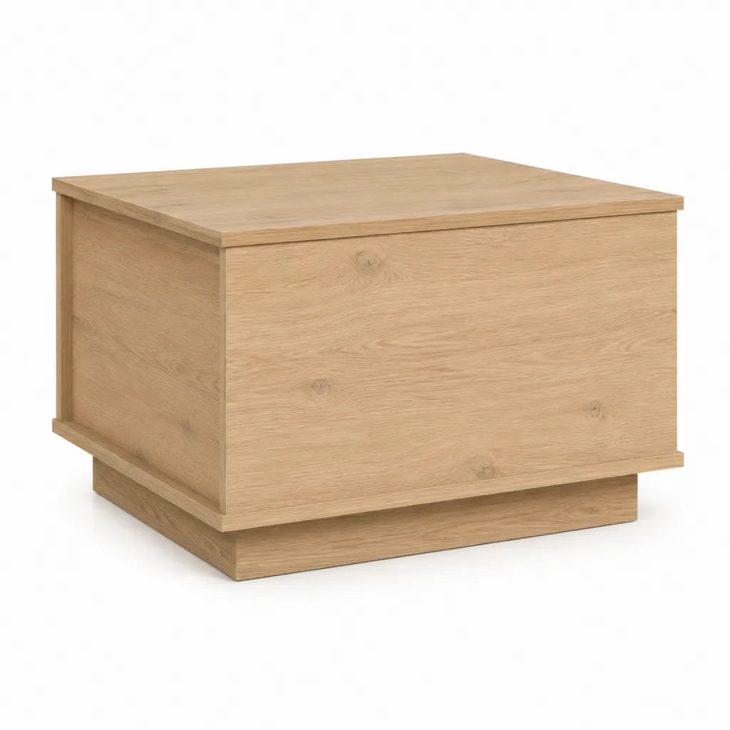 Couchtisch 80 x 80 x 45 cm MDF mit Eichenfurnier quadratisch Natur