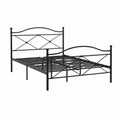 Metallbett Bettgestell 140 x 200 cm Stahl Rechteckig Schwarz